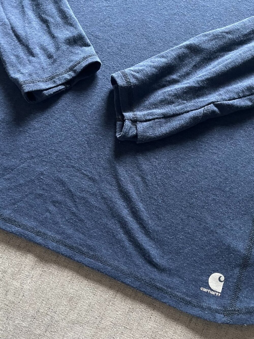 Carhartt  1/4 Zip Slightly Fitted Pullover Men XL Blue Relaxed Force Lightweight - Picture 6 of 10